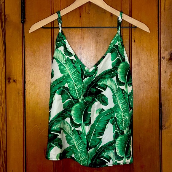 SHEIN Tops - SHEIN Size Small Tropical Palm Print Camisole Tank Top